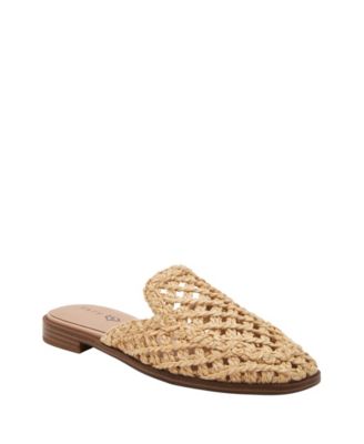 Womens woven fashion mules