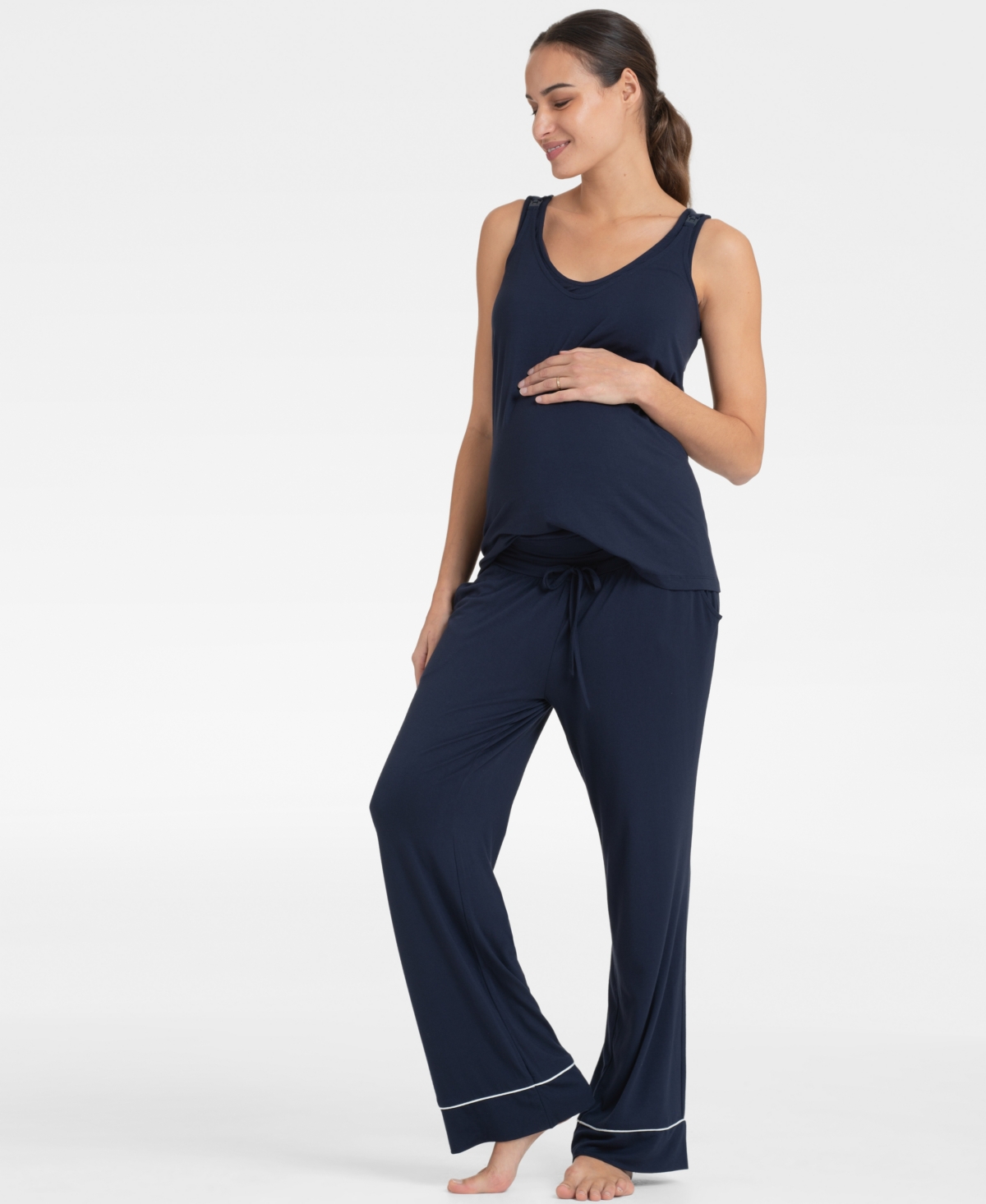 SERAPHINE WOMEN'S MATERNITY JERSEY LOUNGEWEAR, 3-PIECE SET 