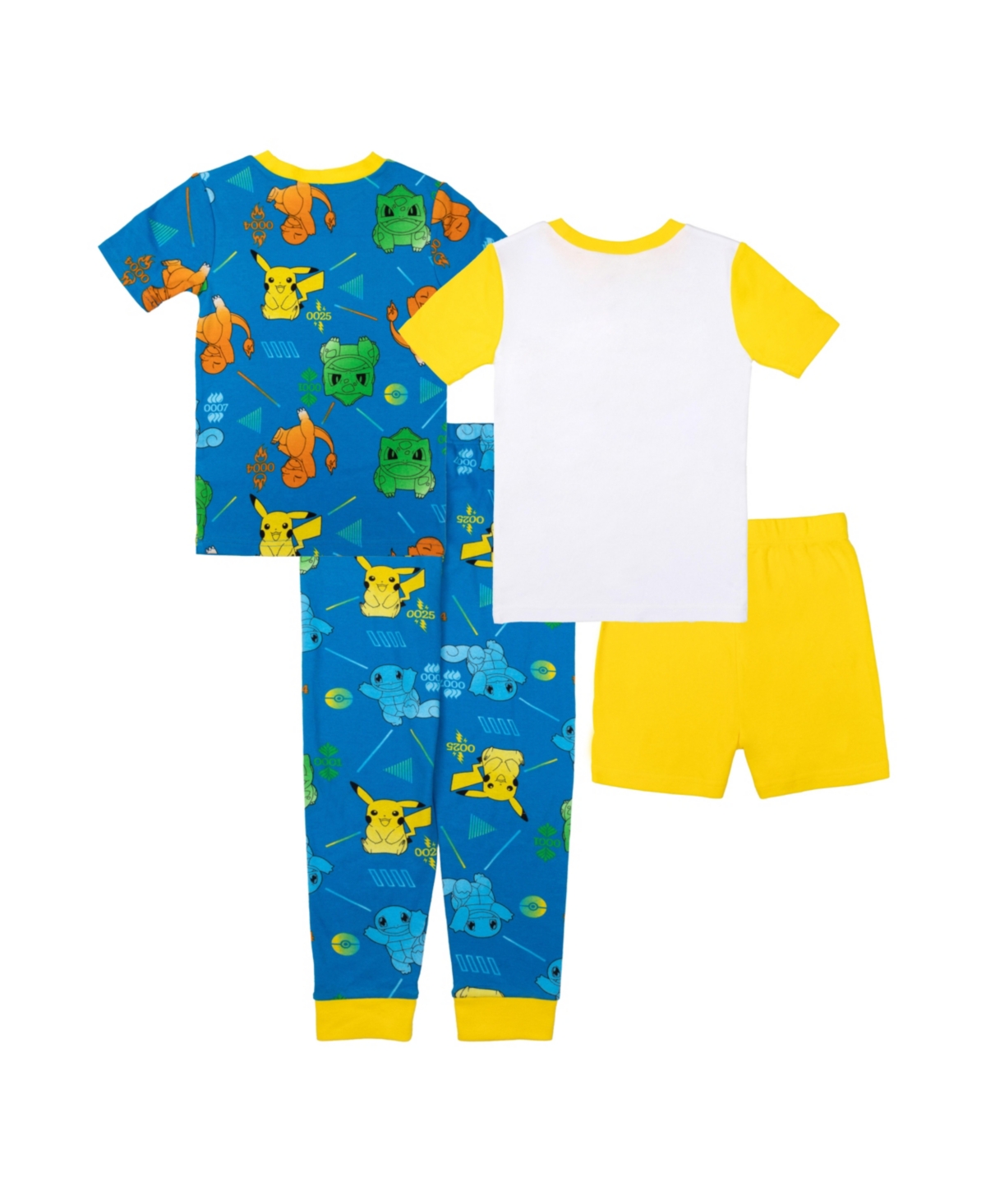 Pokemon Big Boys Cotton 4 Piece Pajama Set