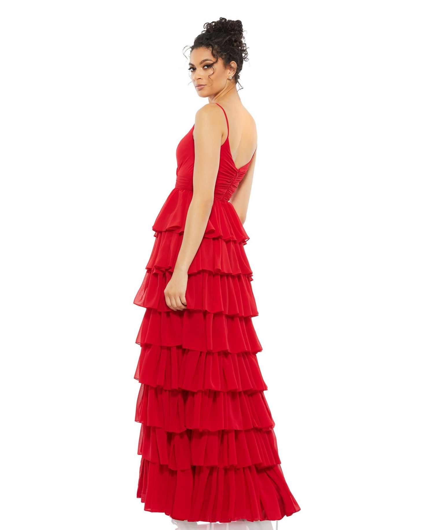 Women's Ieena Ruffled Tiered Sleeveless Gown