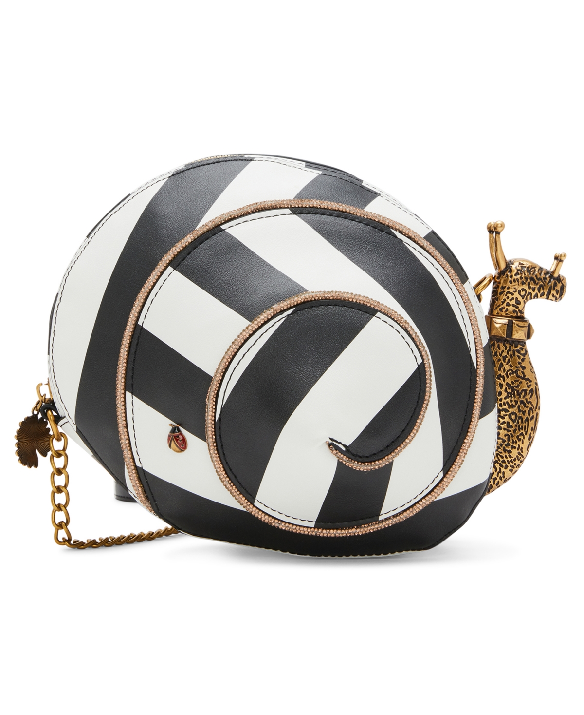Betsey Johnson Snailed It Cross Body In Black And White