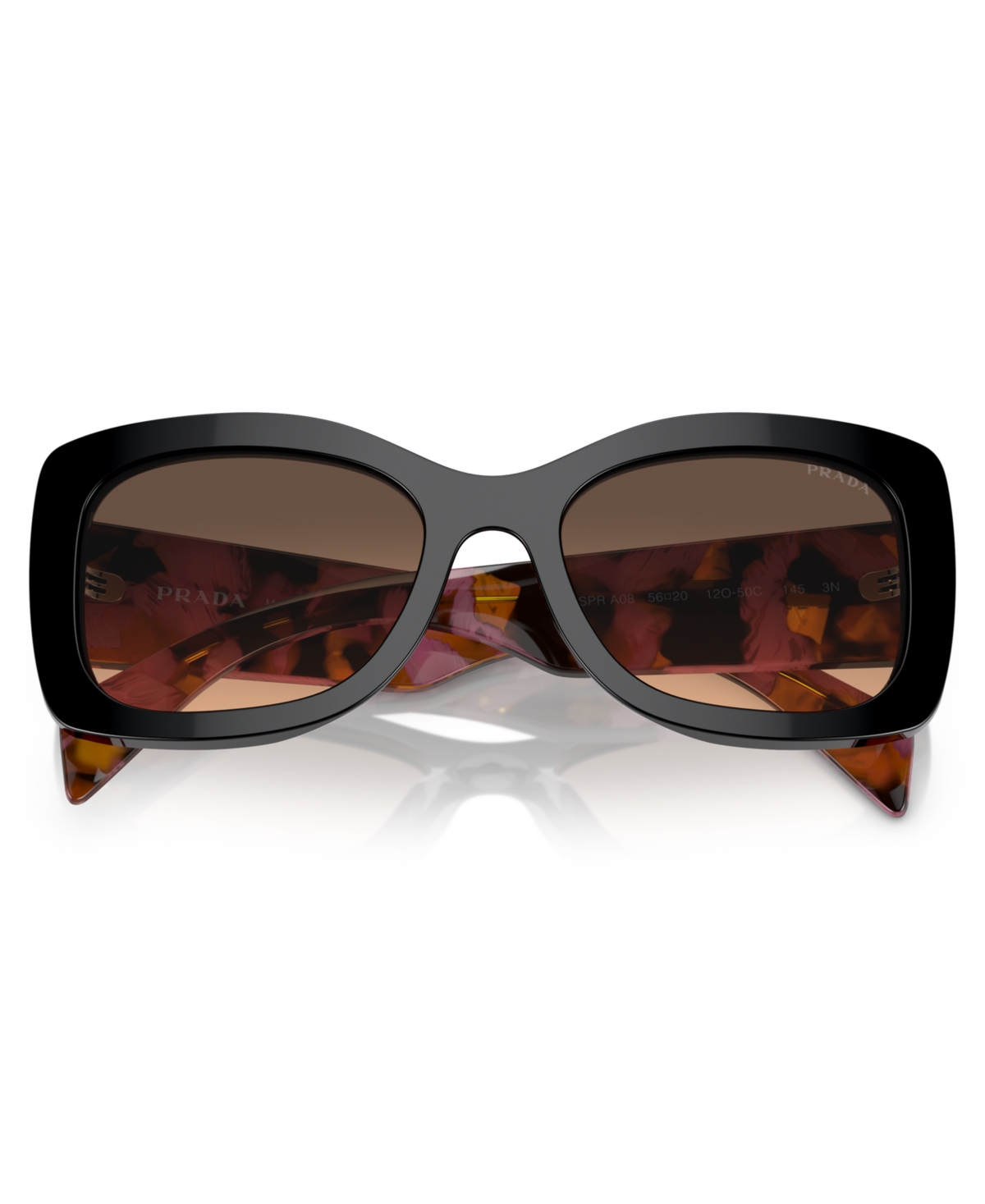 Prada Womens Purple Pr A08s Oval-frame Acetate Sunglasses