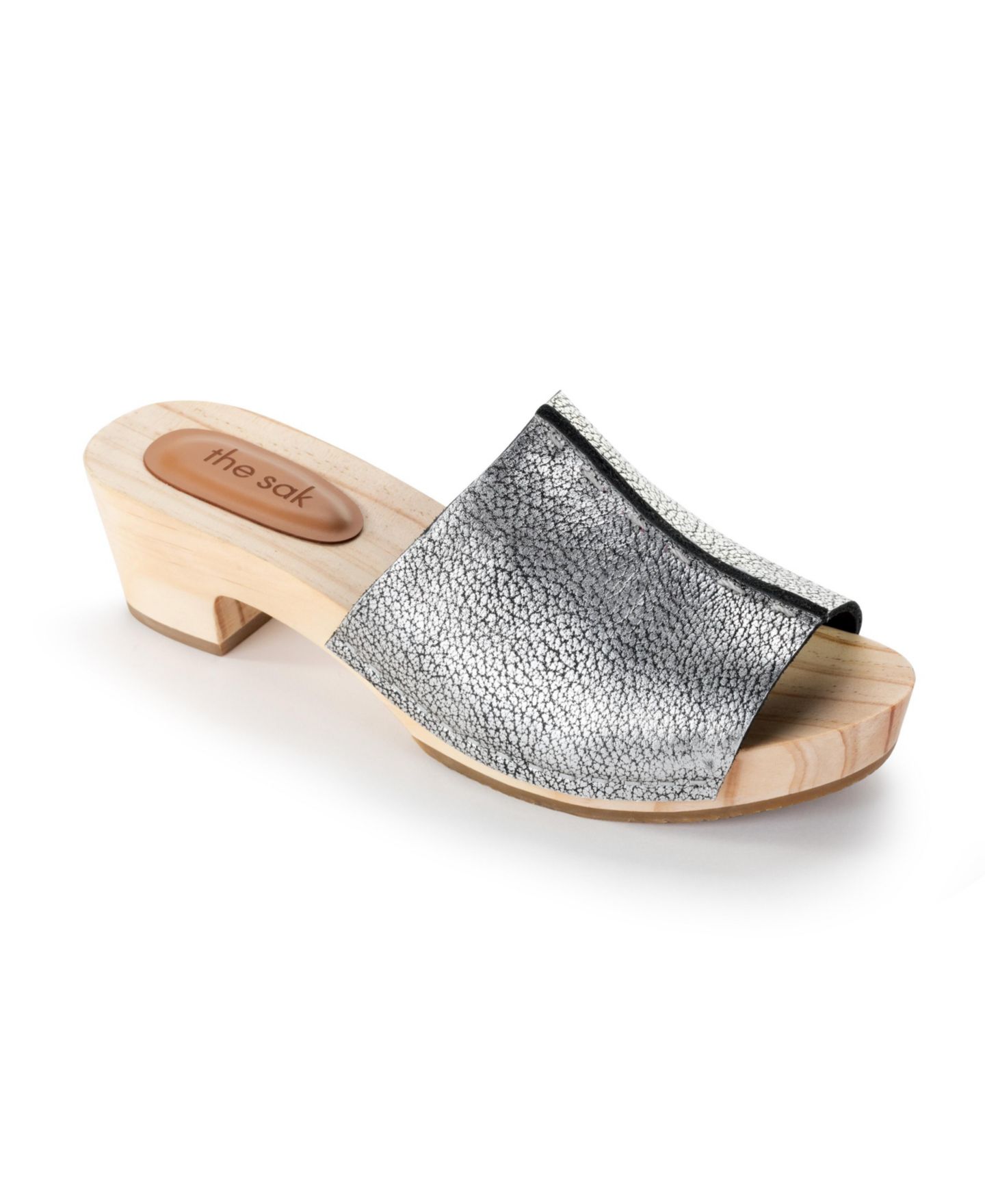 Женские сандалии The Sak Ella Leather Sandal, цвет: Тёмный серебряный — фото 1