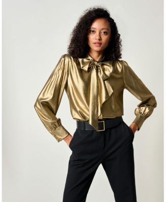 Women's Bow Tie Silk Blouse