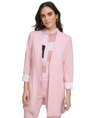 Calvin Klein - Petite Luxe Open Front 3/4-Sleeve Jacket