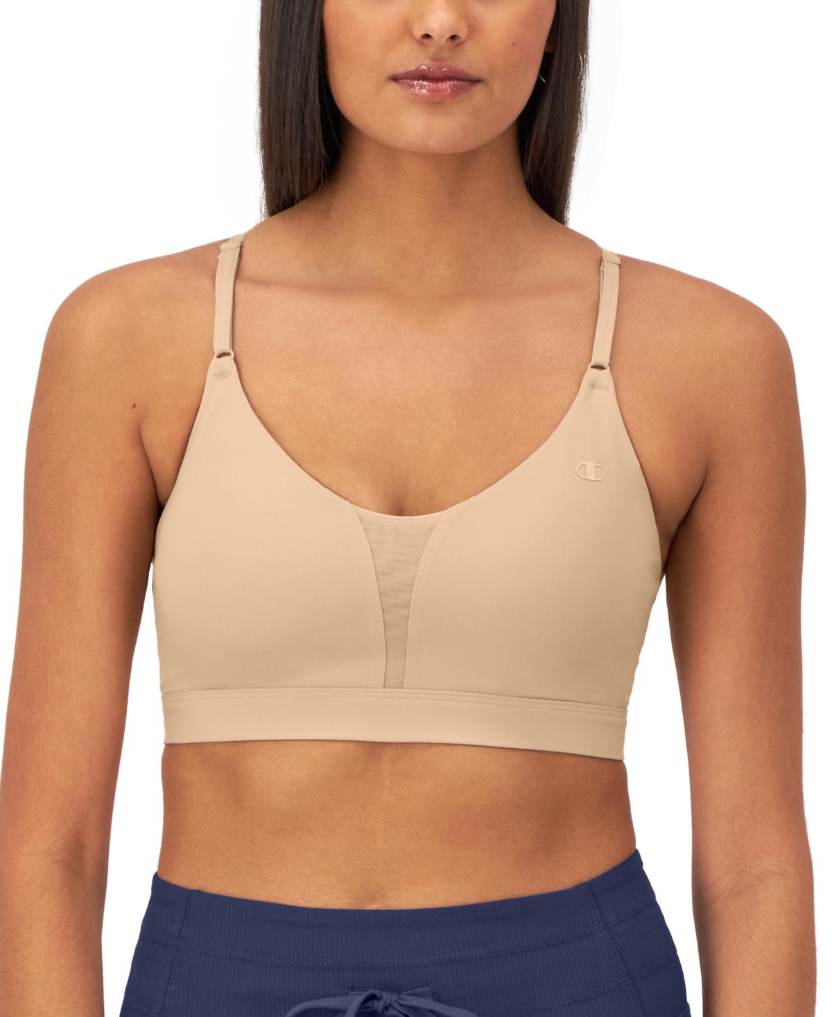 Champion Women's Soft Touch Low-impact Sports Bra In Champagne Frost
