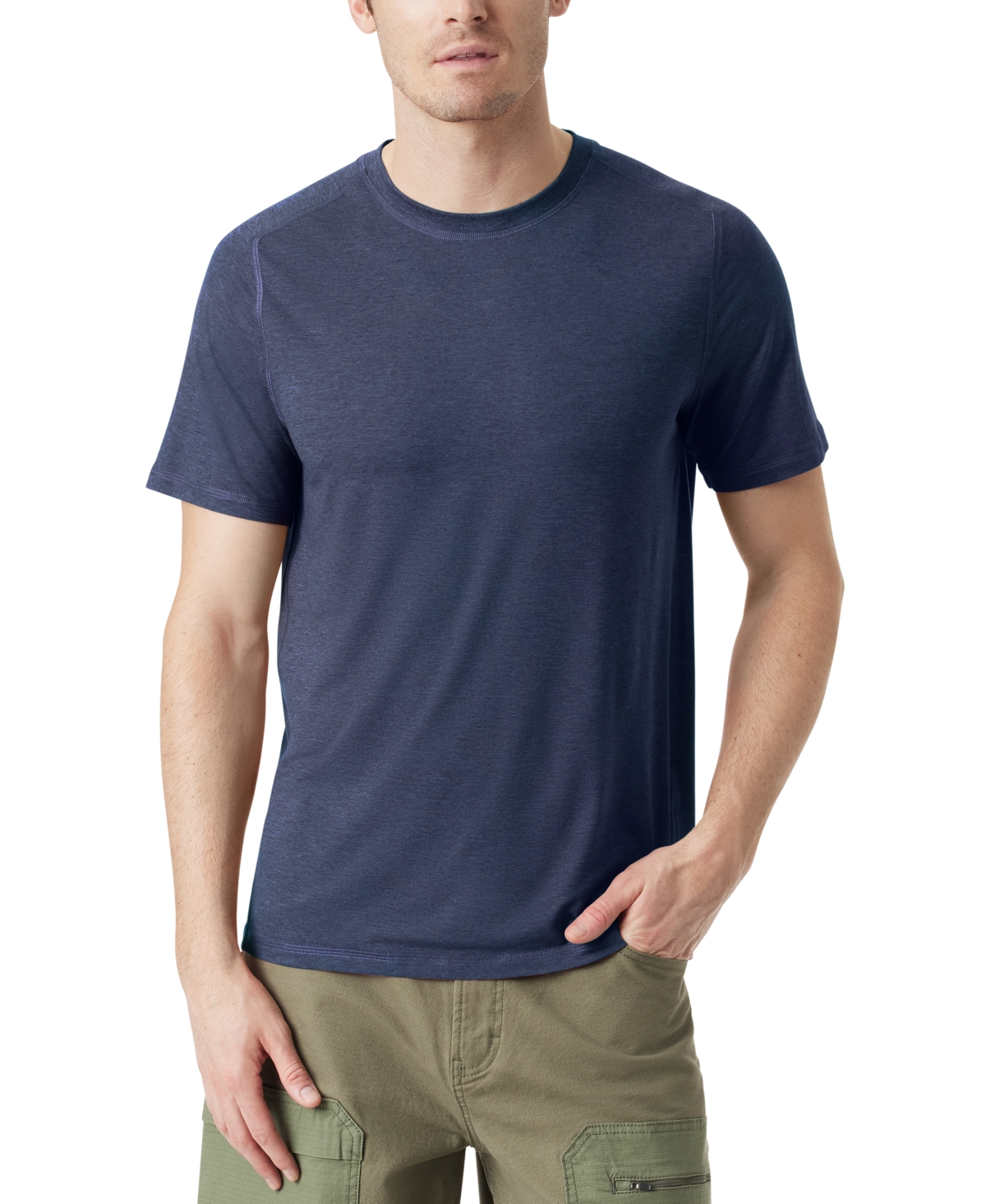 Shop Bass Outdoor Men's Micro Tech Performance T-shirt In Navy Blazer