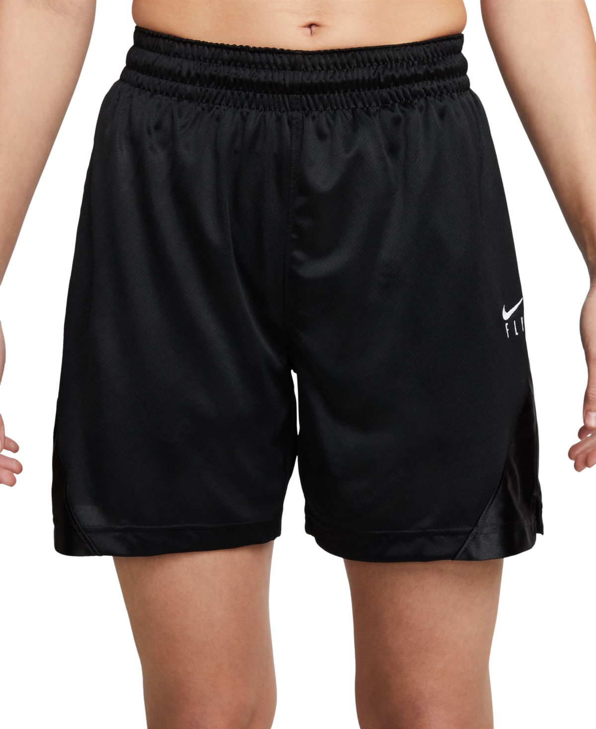 Shop Nike Women's Dri-fit Isofly Basketball Shorts In Black,black,white