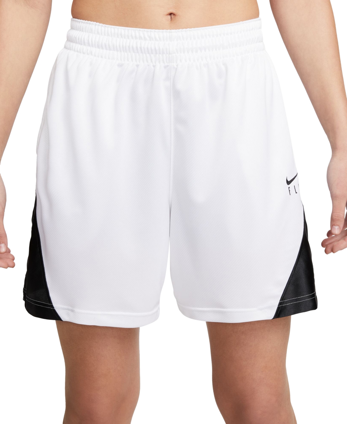 Shop Nike Women's Dri-fit Isofly Basketball Shorts In White,black,black