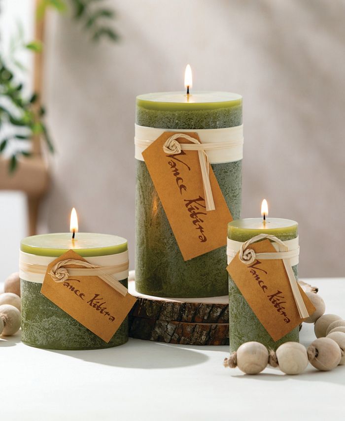Vance Kitira 6" Timber Pillar Candle Macy's