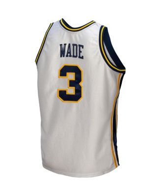 Men's Dwyane Wade White Marquette Golden Eagles College Vault 2002/03 Authentic Jersey