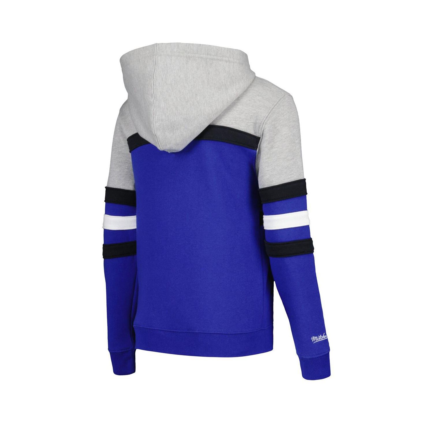 Big Boys and Girls Gray, Blue Orlando Magic Hardwood Classics Head Coach Pullover Hoodie