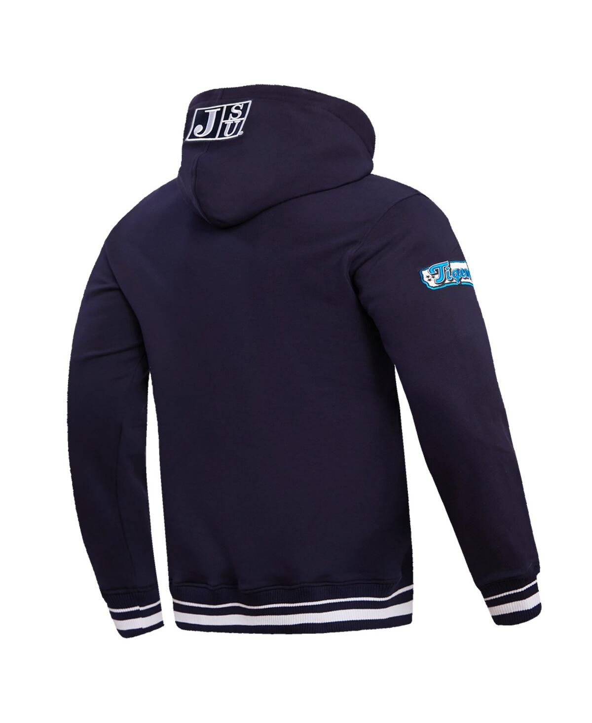 Pro Standard Navy Jackson State Tigers Homecoming Ribbed Fleece Pullover Hoodie In Navy