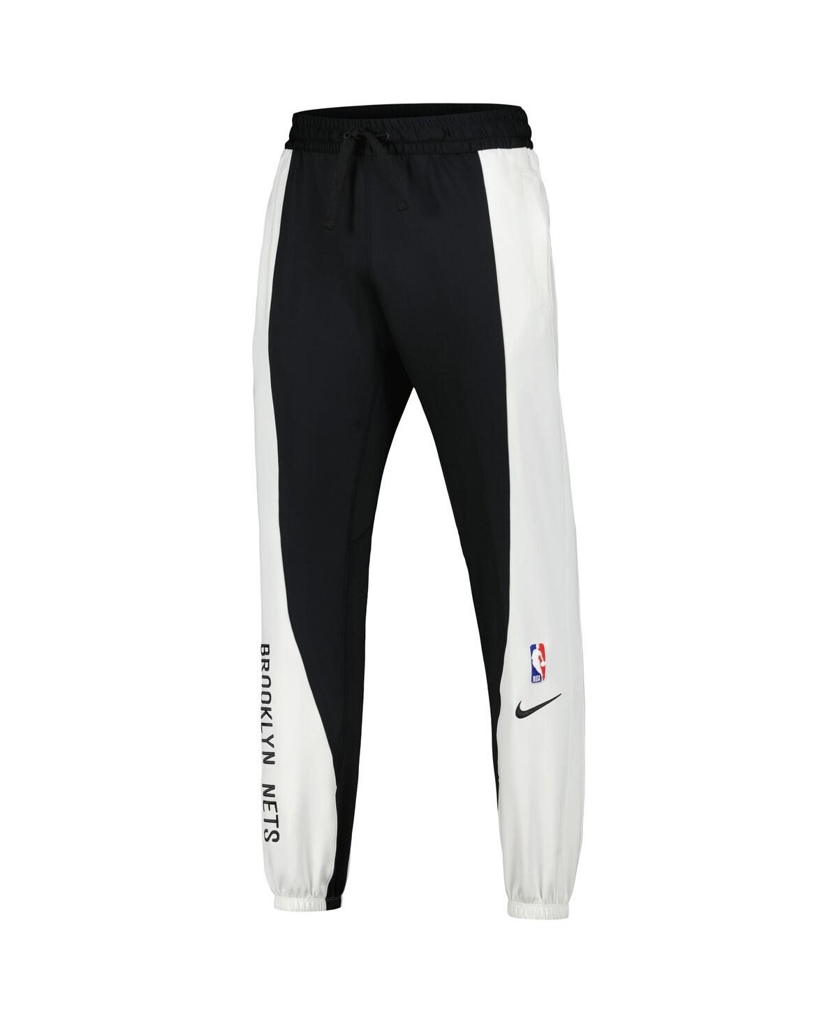 Shop Nike Men's  Black/white Brooklyn Nets 2023/24 Authentic Showtime Pants In Black,white