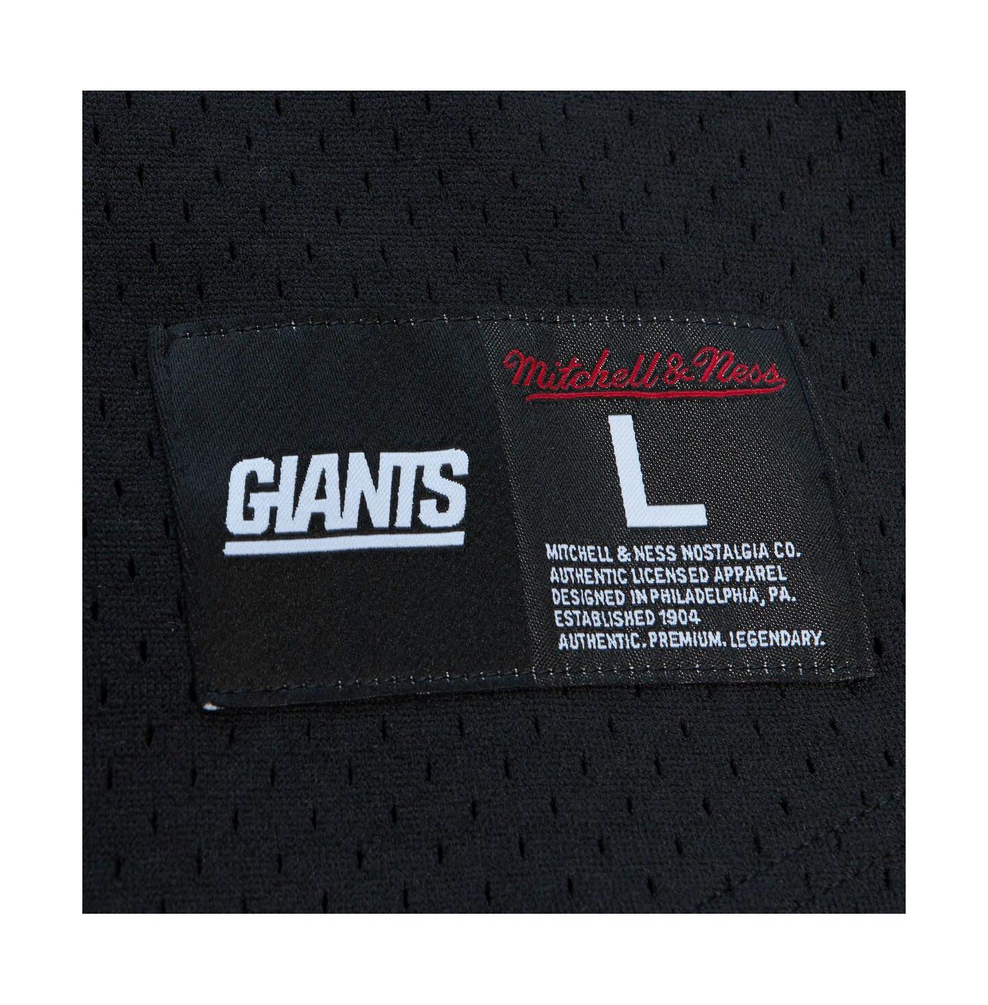 Мужской топ Mitchell & Ness Lawrence Taylor Black New York Giants Big and Tall Mesh Player Name and Number Top — фото 4