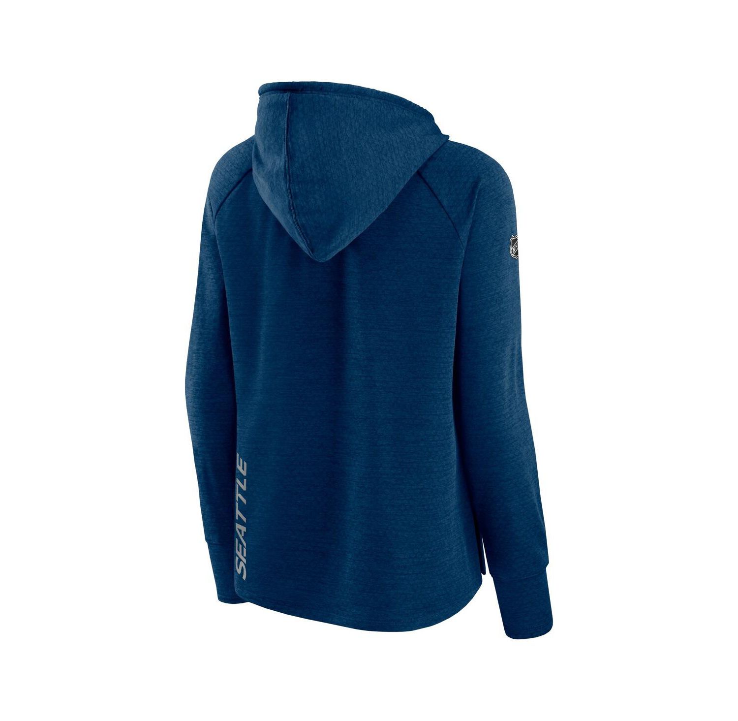 Women's Heather Deep Sea Blue Seattle Kraken Authentic Pro Pullover Hoodie