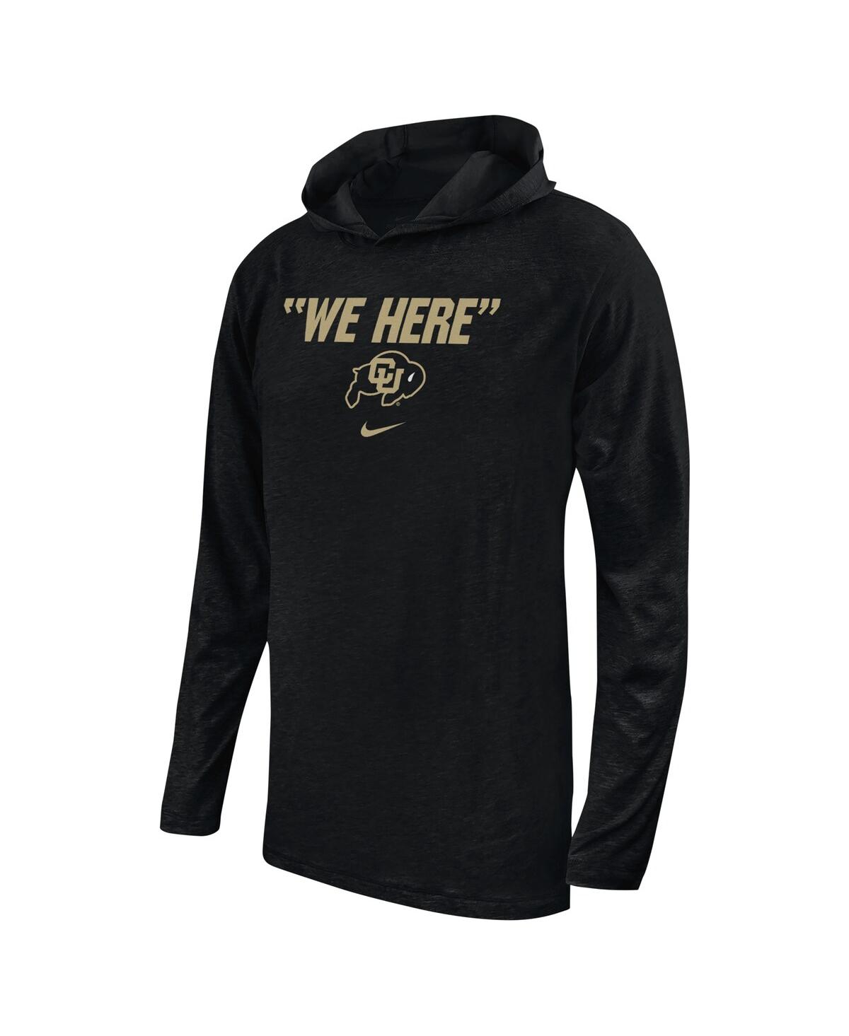 Men's NikeColorado Buffaloes We Here Performance Hoodie Long Sleeve T-shirt - Black