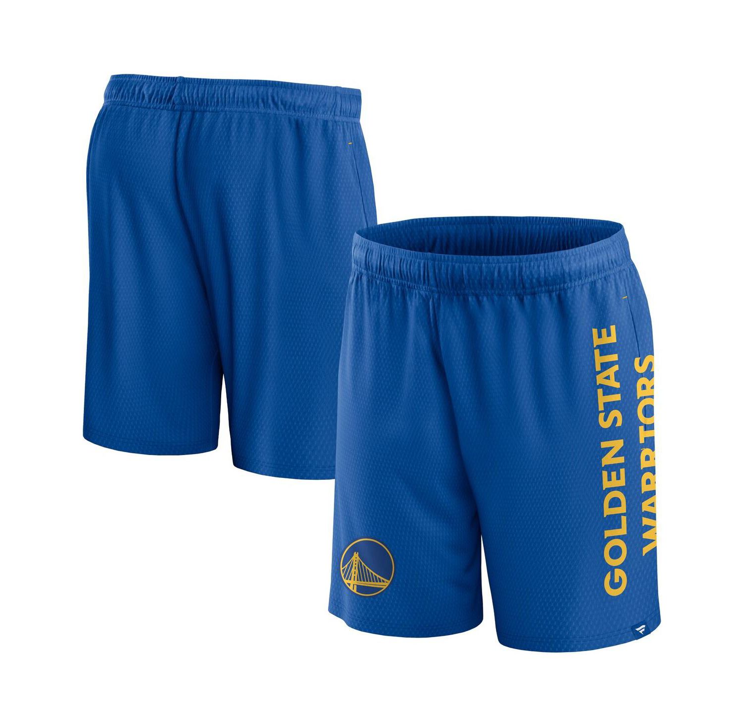 Men's Royal Golden State Warriors Post Up Mesh Shorts