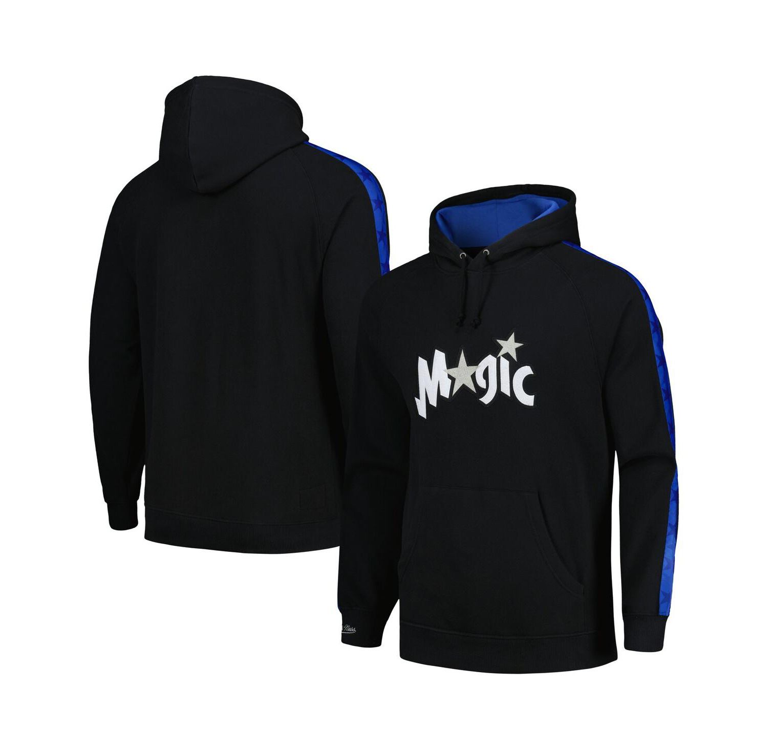 Men's Black Orlando Magic Hardwood Classics Nights Raglan Pullover Hoodie