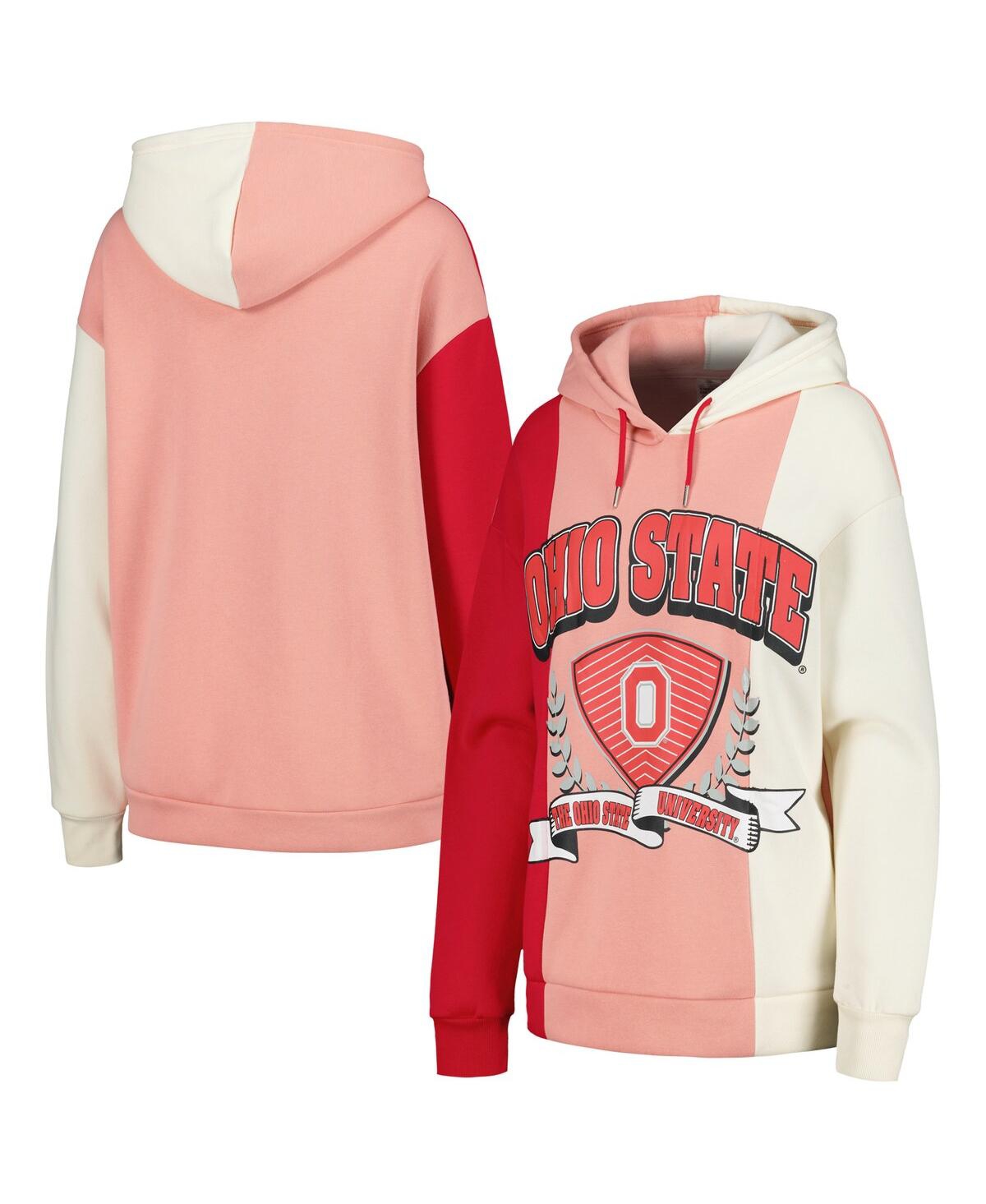 Women's Gameday Couture Scarlet Ohio State Buckeyes Hall of Fame Colorblock Pullover Hoodie - Scarlet