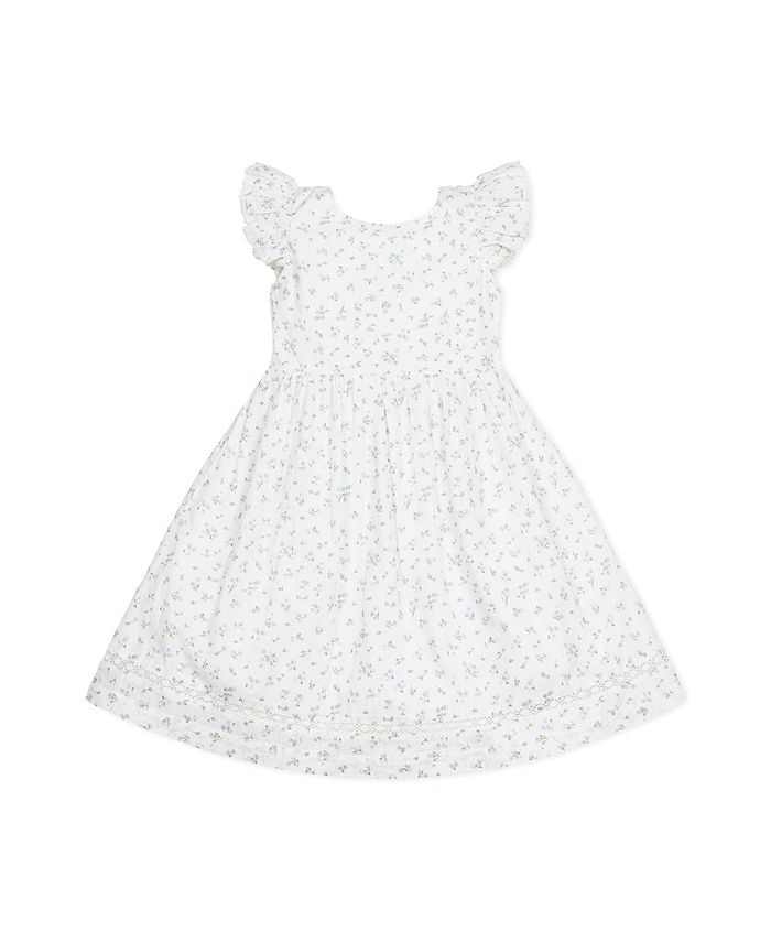 Hope & Henry Girls' Flutter Sleeve Cross Back Dress, Infant - Macy's
