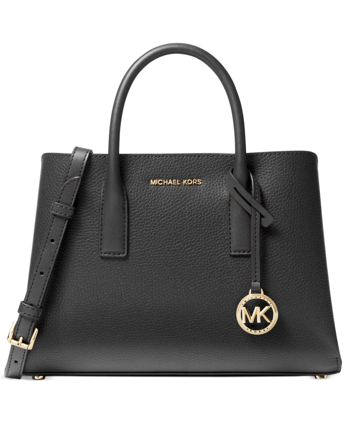 Michael Kors Michael  Ruthie Small Leather Satchel In Black