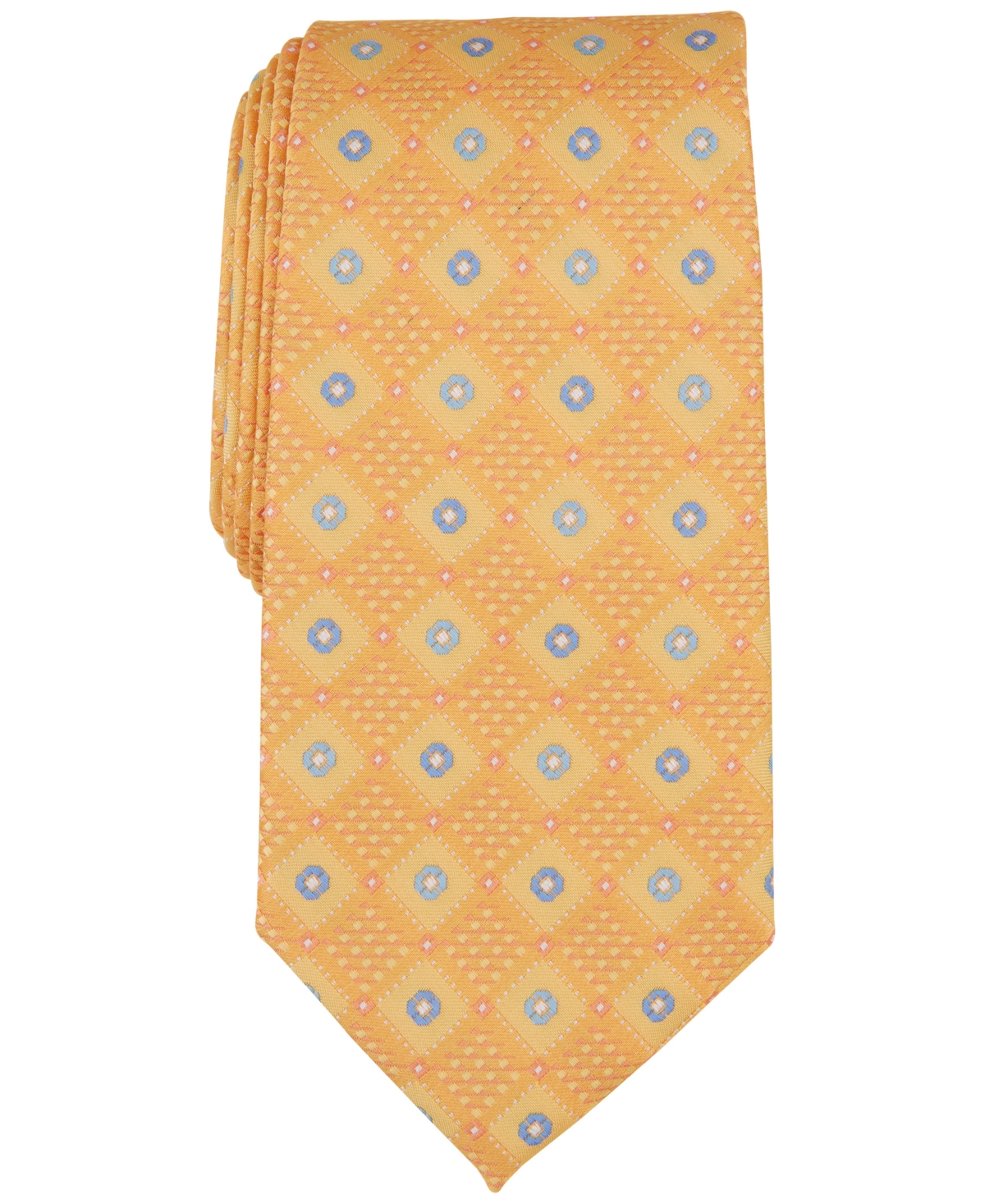 Perry Ellis Men's Laytone Diamond Medallion Tie In Yellow