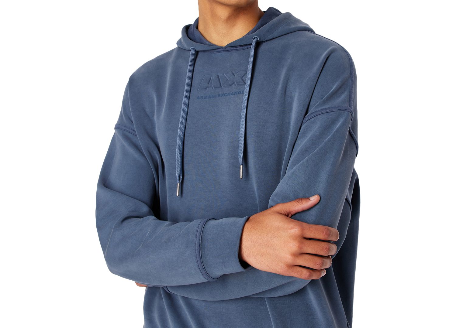 Men's Stretch AX Logo Hooded Sweatshirt