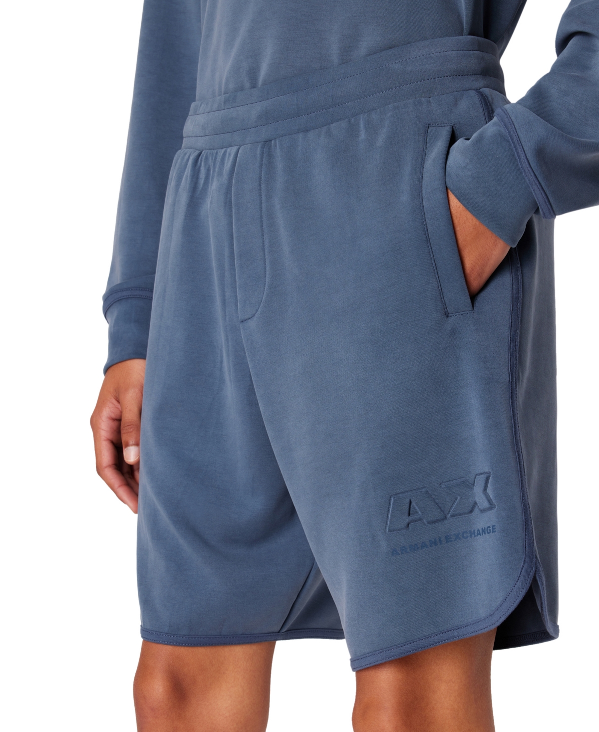 A|X Armani Exchange Men's Stretch Ax Logo Shorts