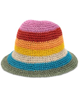 On 34th - Women's Striped Crochet Cloche Hat