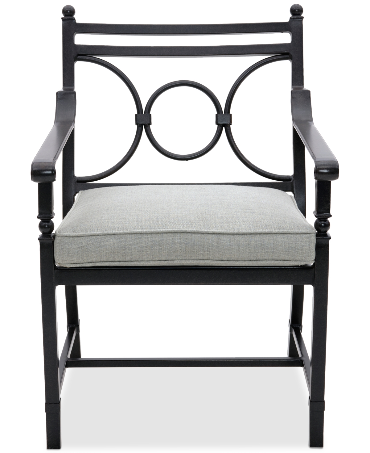 Agio Wythburn Mix And Match Scroll Outdoor Dining Chair In Oyster Light Grey,pewter Finish