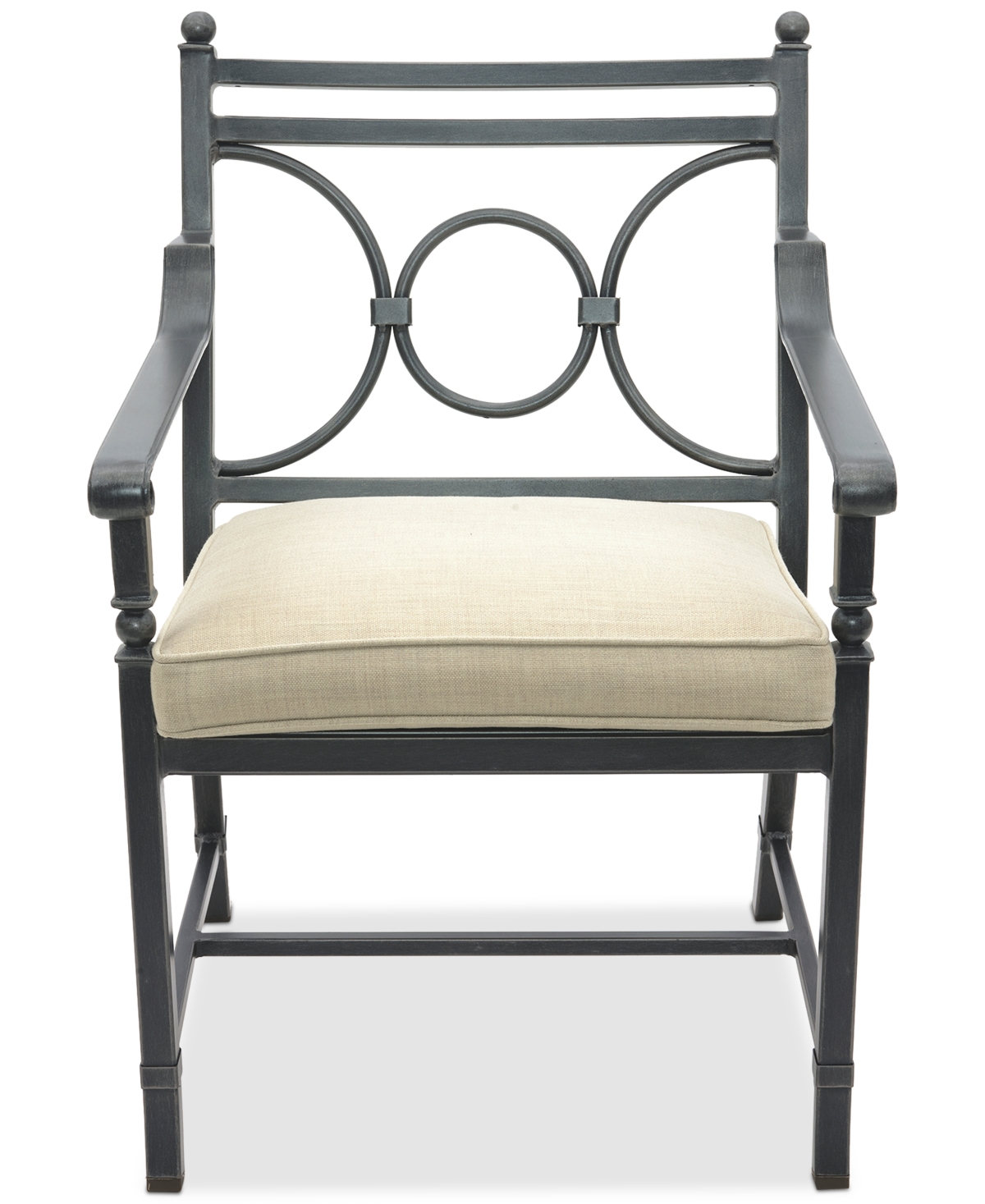 Agio Wythburn Mix And Match Scroll Outdoor Dining Chair In Straw Natural,bronze Finish