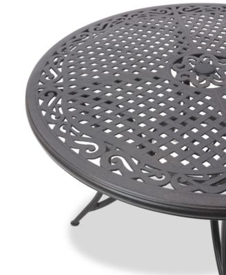 Wythburn Mix and Match 48" Round Cast Aluminum Outdoor Dining Table, Created for Macy's