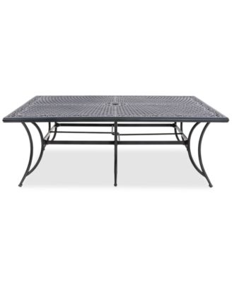 Wythburn Mix and Match 84" x 60" Cast Aluminum Outdoor Dining Table
