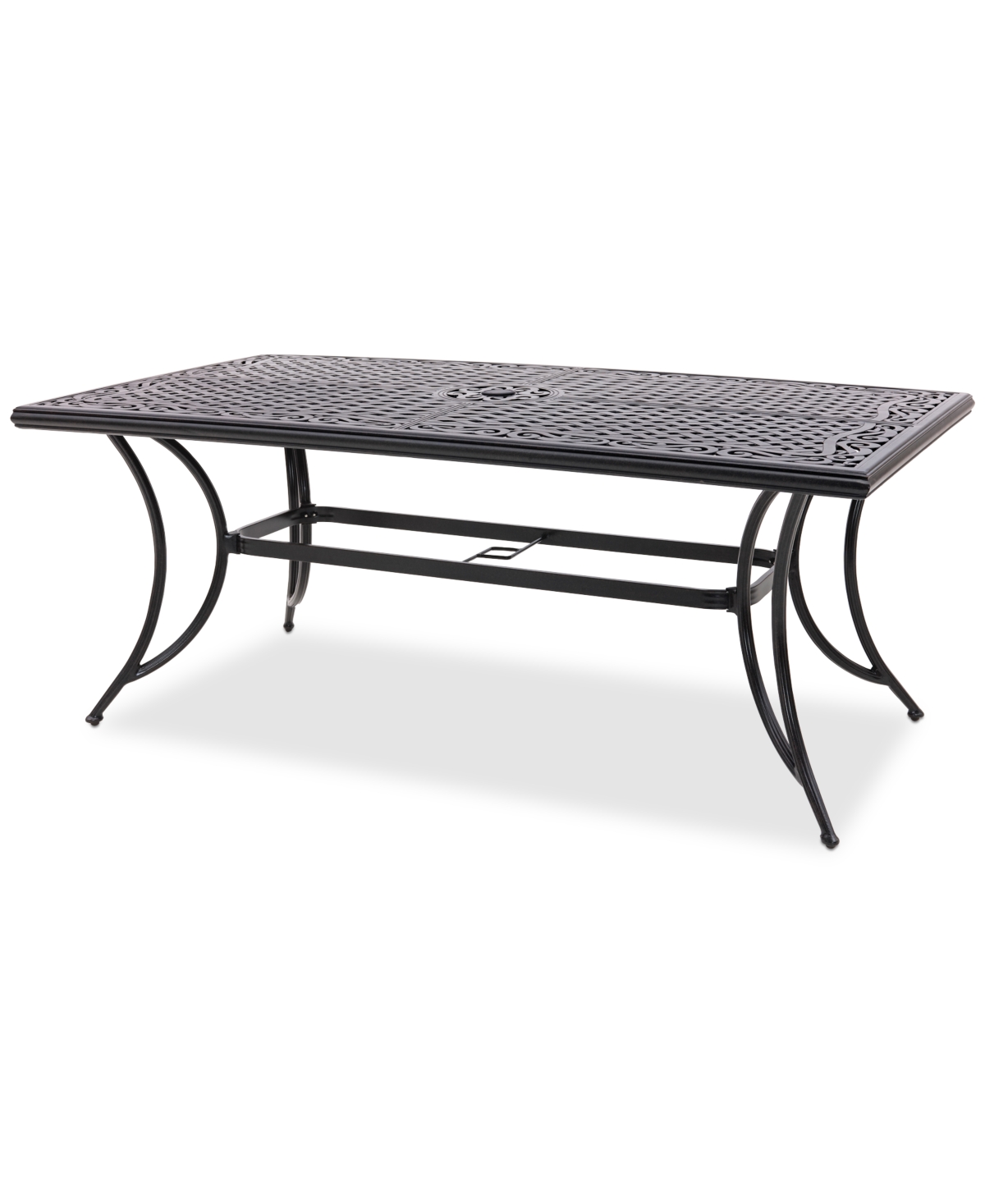 Agio Wythburn Mix And Match 72"x 38" Cast Aluminum Outdoor Dining Table In Pewter Finish