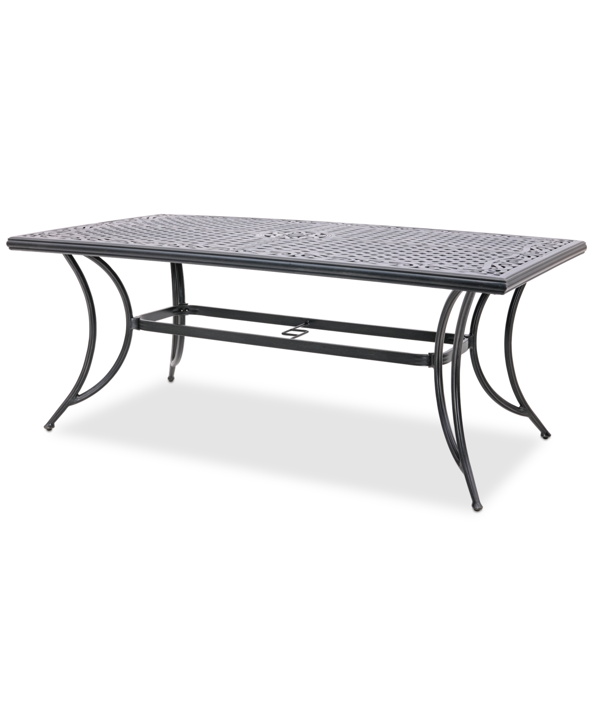Shop Agio Wythburn Mix And Match 72"x 38" Cast Aluminum Outdoor Dining Table In Pewter Finish