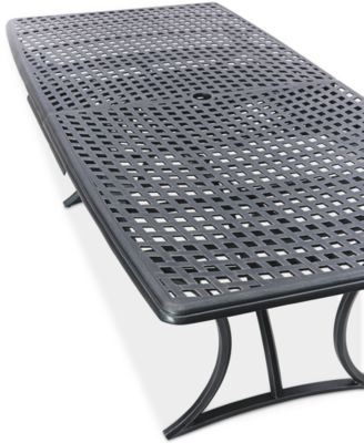 Wythburn Mix and Match 110"x 42" Cast Aluminum Outdoor Extension Dining Table, Created for Macy's