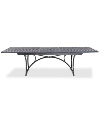 Wythburn Mix and Match 110"x 42" Cast Aluminum Outdoor Extension Dining Table, Created for Macy's
