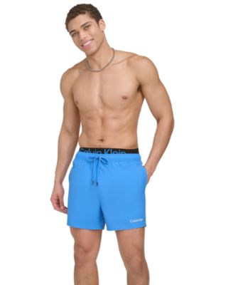 Men's Logo Elastic Waist Modern Euro 5" Volley Swim Trunks