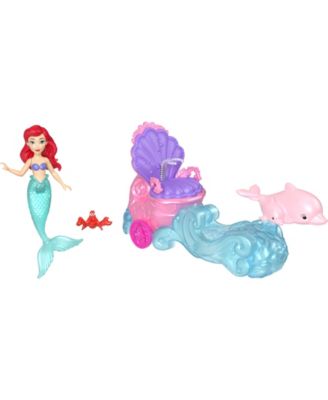 Disney Princess Mermaid Ariel Small Doll & Rolling Chariot Friend 