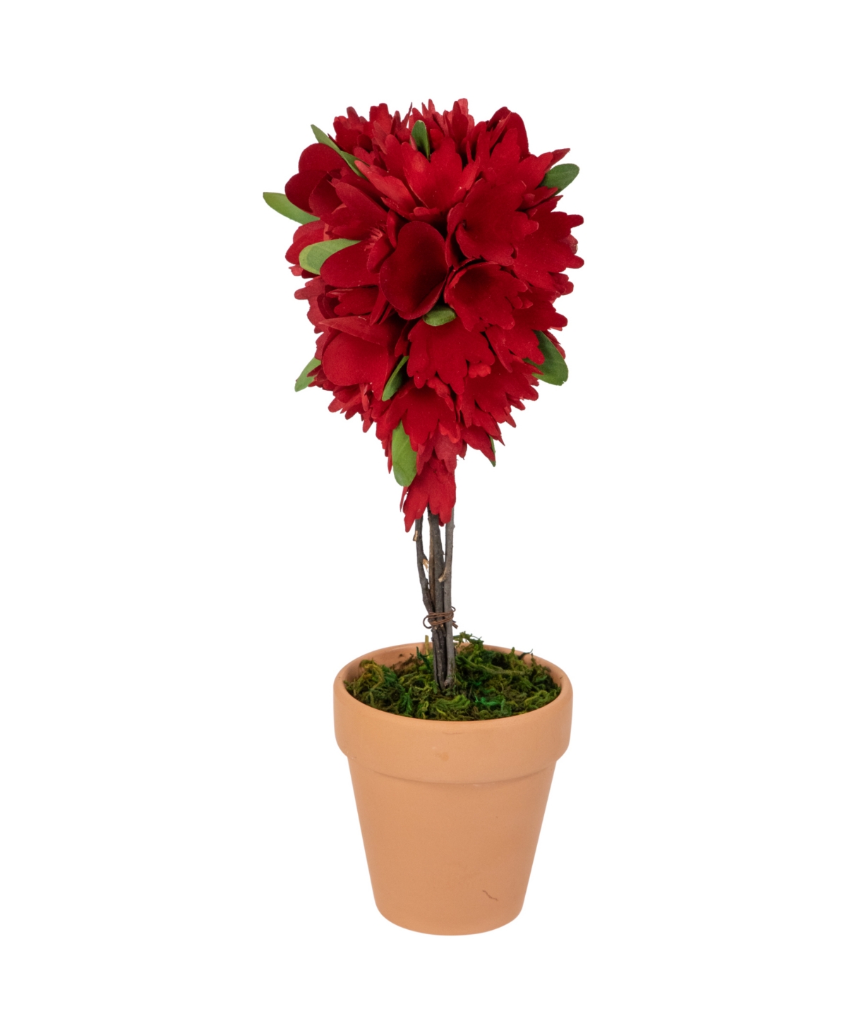 Shop Northlight 14.5" Artificial Mixed Floral Valentine's Day Potted Topiary In Red