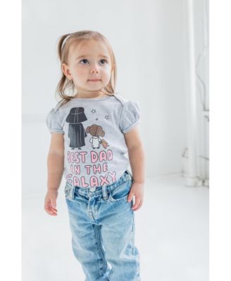 Baby Girls Darth Vader Short Sleeve Bodysuit