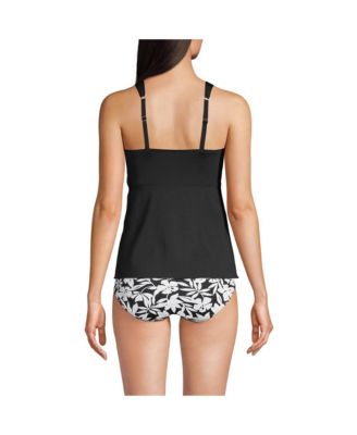 Petite Flutter Scoop Neck Tankini Top
