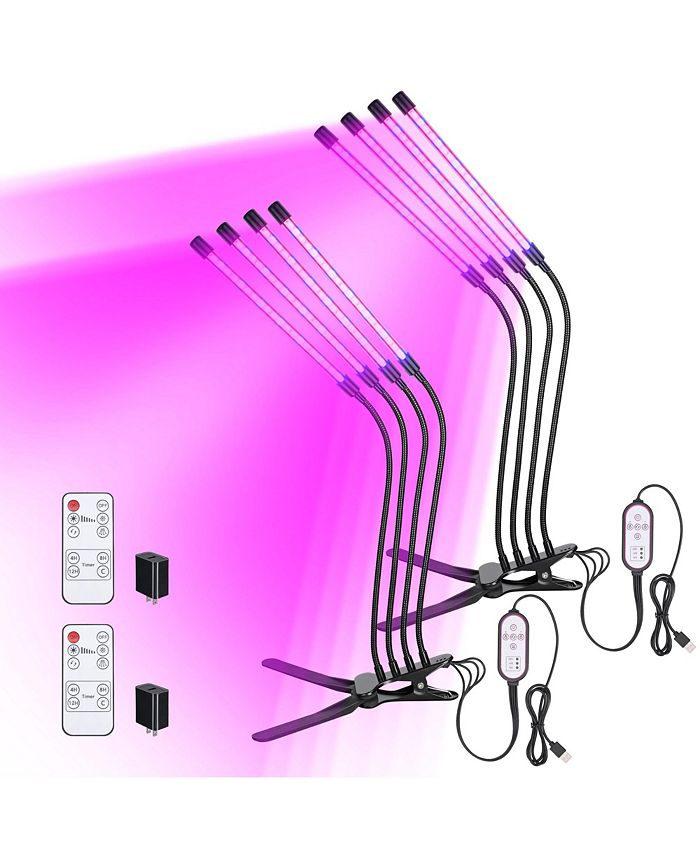 LED Grow Light Full Spectrum Clip USB Plant Growing Remote