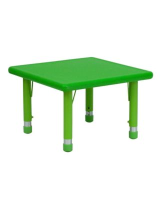 24" Square Plastic Height Adjustable Activity Table