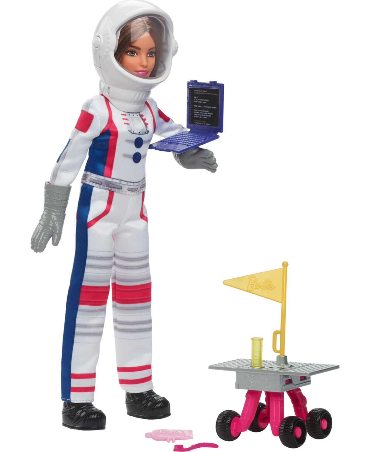 Barbie Kids' 65th Anniversary Careers Astronaut Doll And 10 Accessories Including Rolling Rover And Space Helmet In Multi