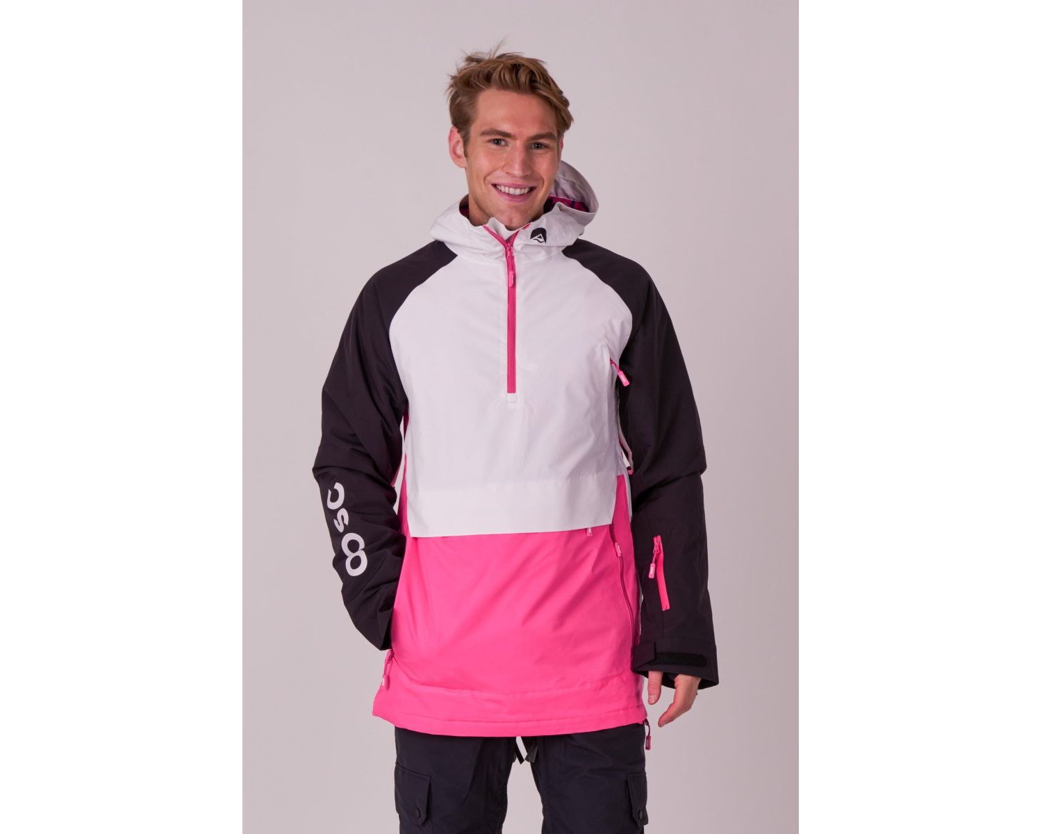 Розовый и Белый Ski Jacket