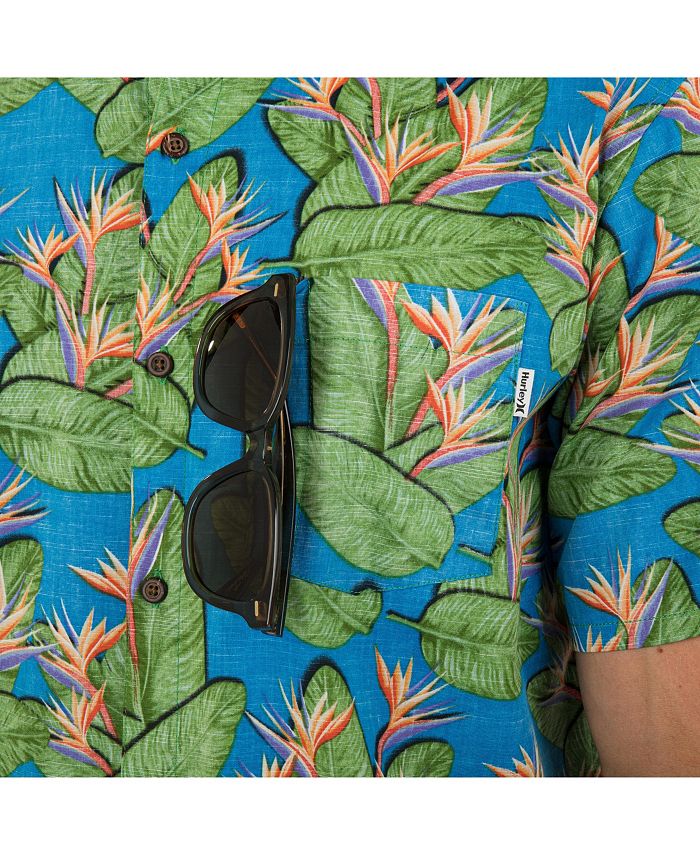 Hurley Camicia Hawaii Uomo Maniche Corte - Stile Estivo Con Stretch E Tasca Occhiali - Foto 9