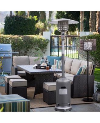Stainless Steel Propane Patio Heater with Safety Tip-Over Protection – Reliable Outdoor Heater