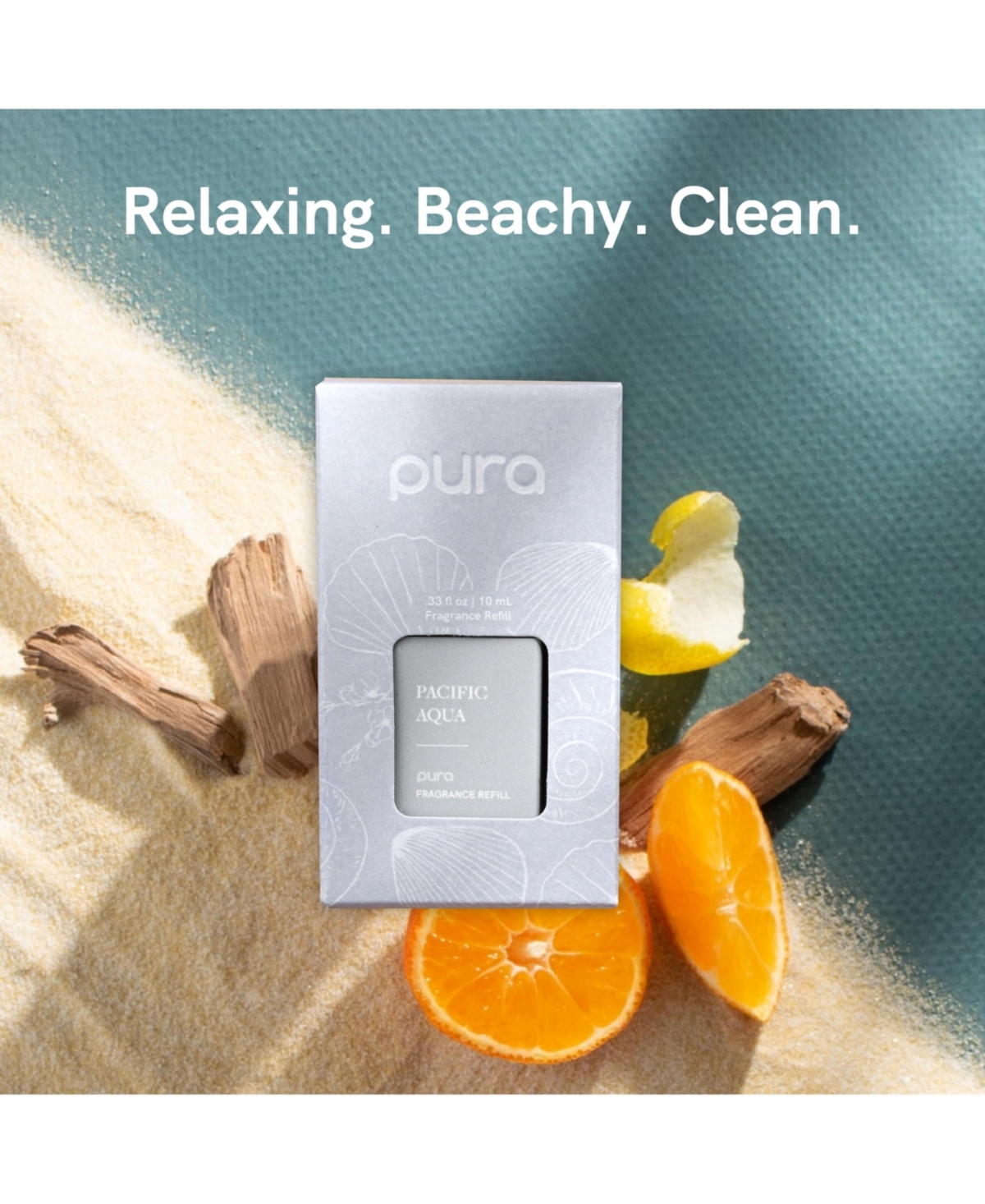 Pura - Pacific Aqua Smart Home Air Diffuser Fragrance- Smart Home Scent Refill - Up to 120-Hours of Premium Fragrance per Refill